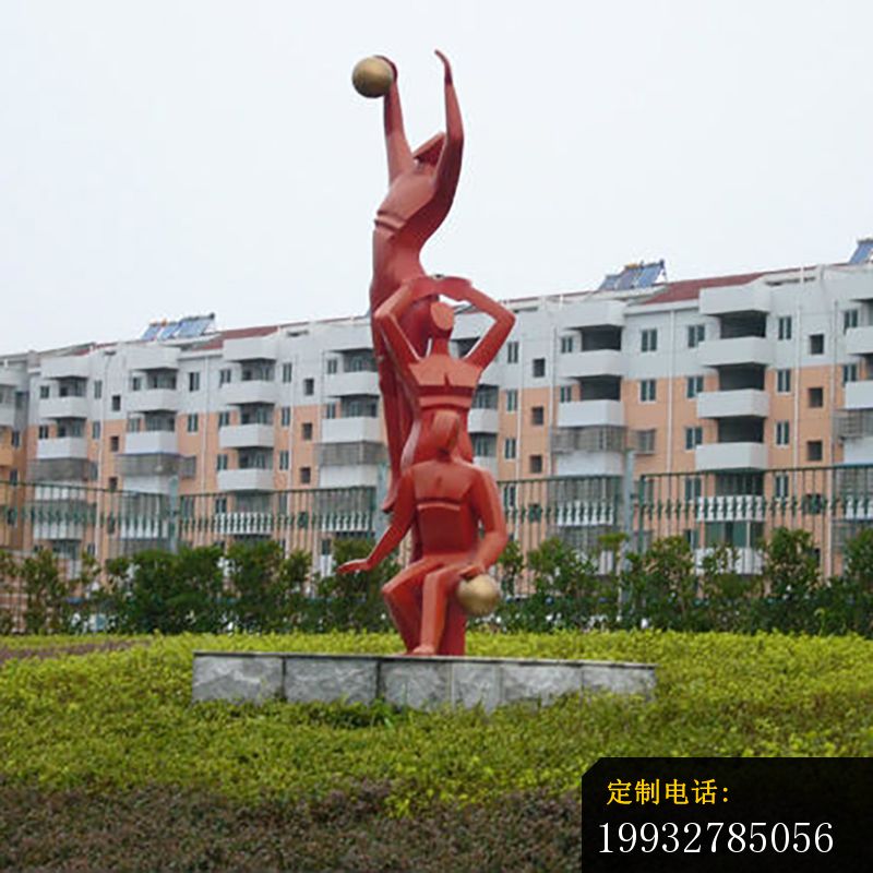 不锈钢打篮球雕塑，公园运动不锈钢雕塑_看图王_800*800