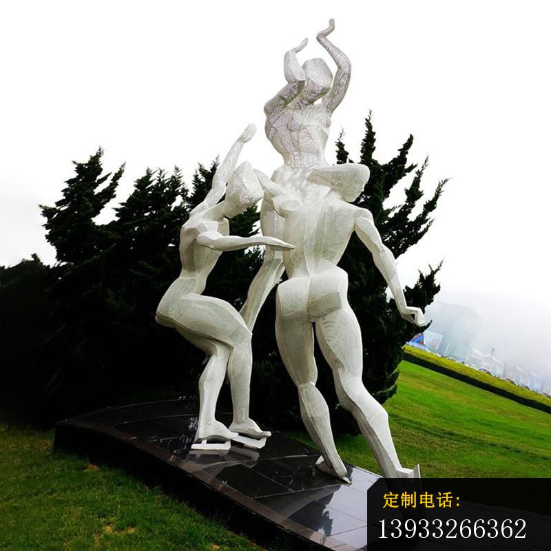 公园不锈钢花样滑冰运动雕塑_800*800