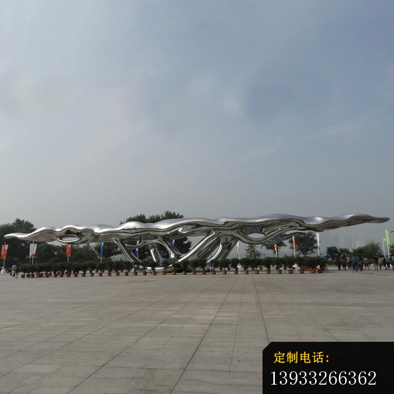 广场不锈钢梦舟抽象雕塑_800*800