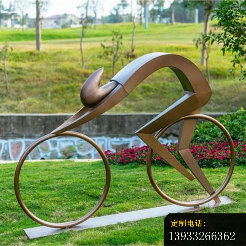 公园不锈钢骑车人物运动雕塑_800*800
