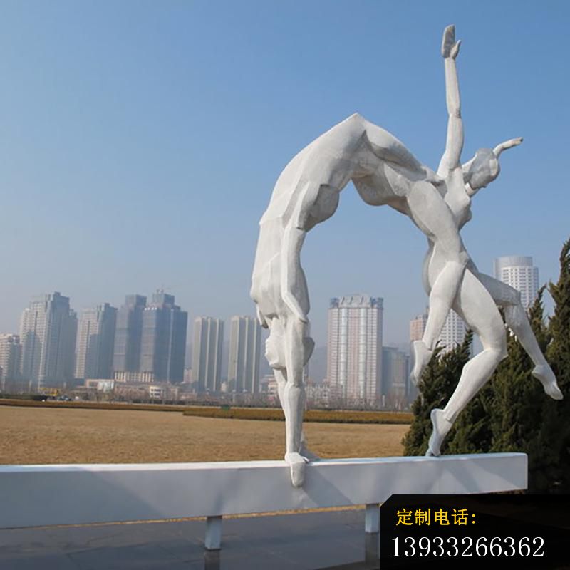 广场不锈钢体操运动雕塑_800*800