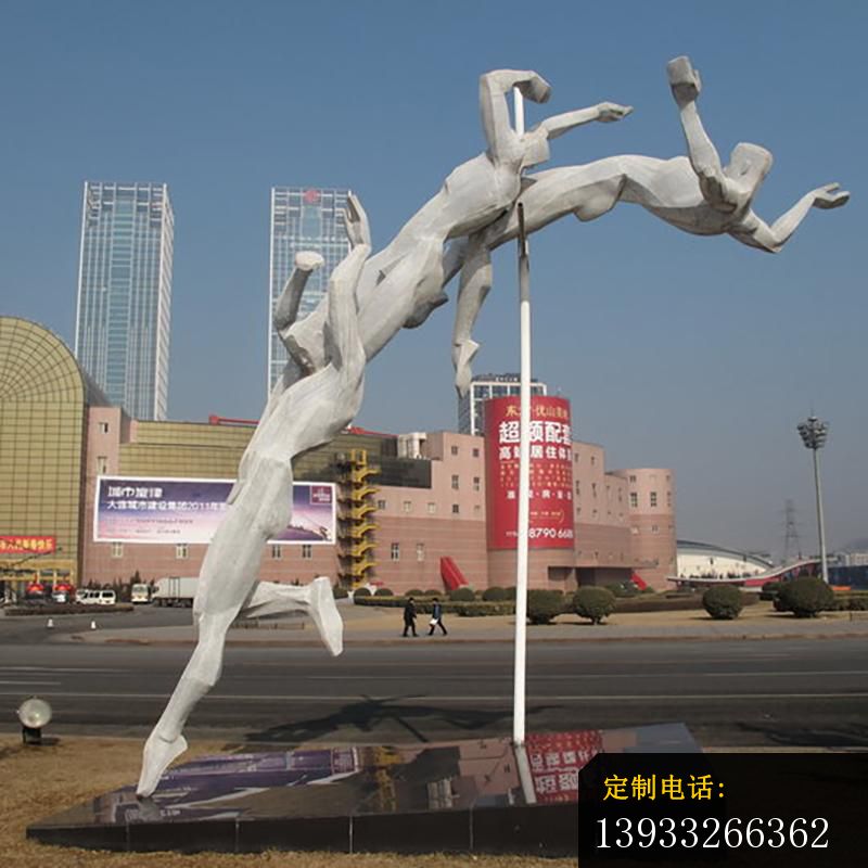 广场不锈钢跳高运动人物雕塑_800*800