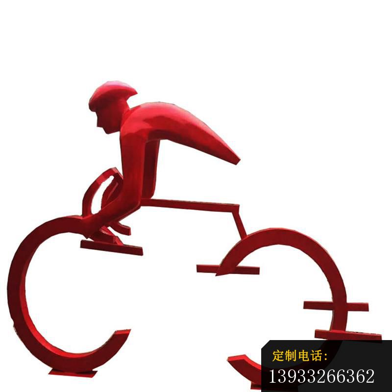 公园不锈钢运动自行车景观雕塑_800*800