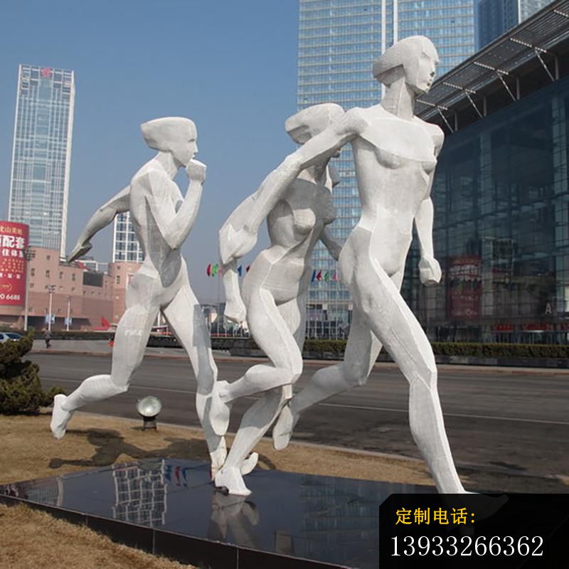 公园不锈钢长跑比赛运动雕塑_800*800