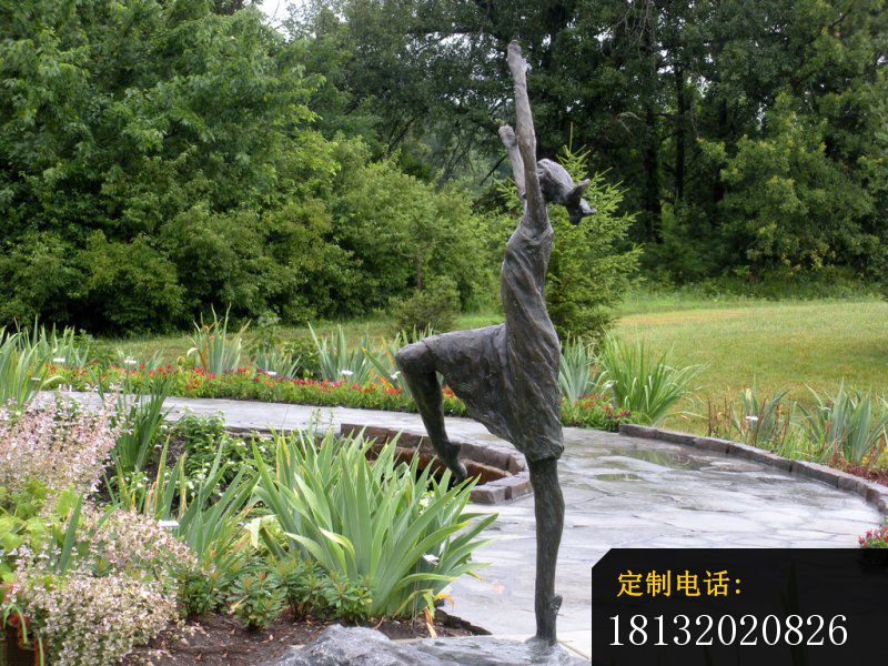 唱歌跳舞的女孩铜雕，公园人物铜雕_800*600