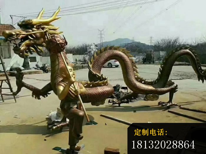 赛龙舟景观铜雕_700*525