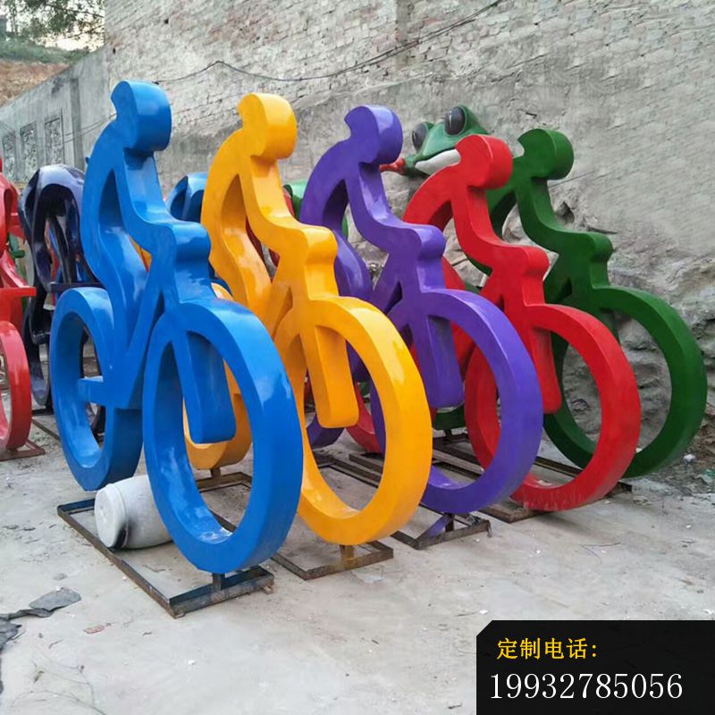 公园景观雕塑，不锈钢抽象骑单车的人物雕塑 (3)_800*800