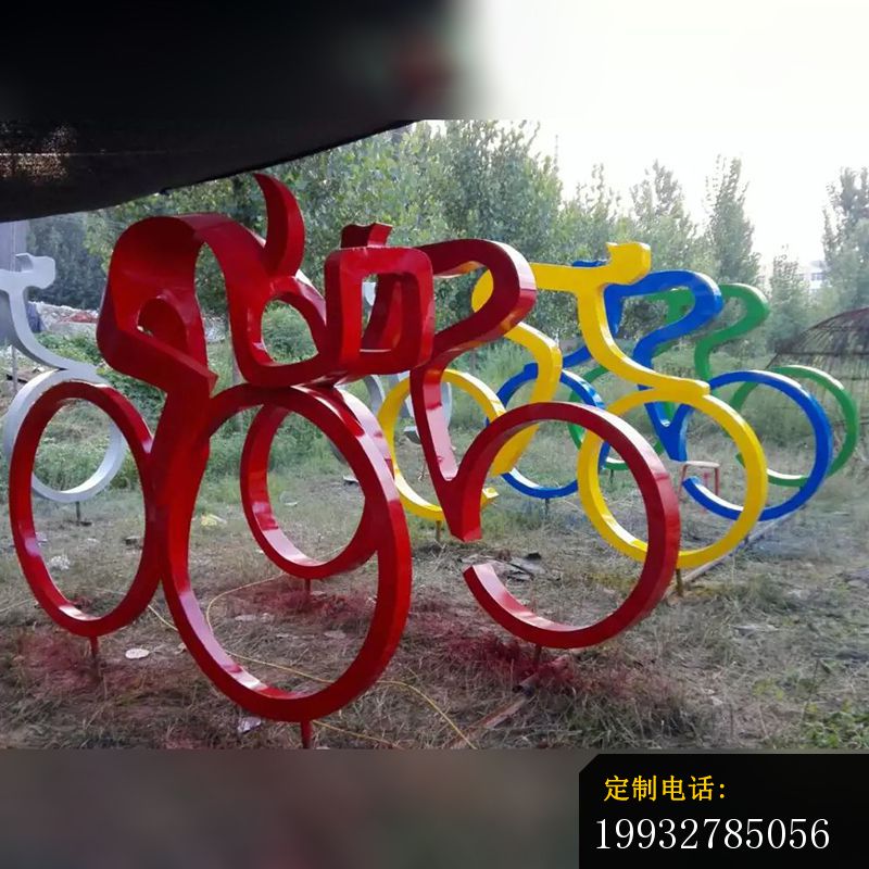 不锈钢赛车雕塑，不锈钢抽象人物雕塑 (4)_800*800