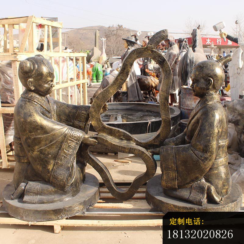 抽象孔融让梨铜雕公园小品铜雕_800*800