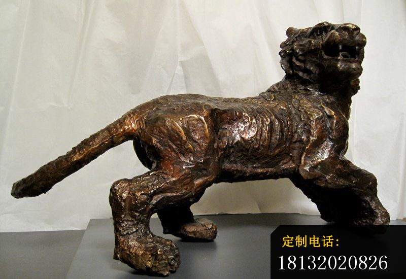 抽象老虎铜雕，公园动物铜雕_800*550