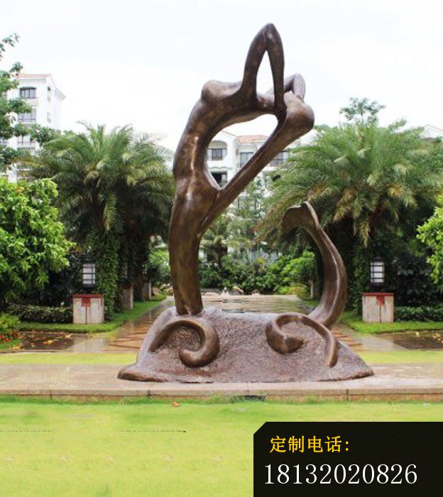 抽象美人鱼铜雕公园景观铜雕_624*700