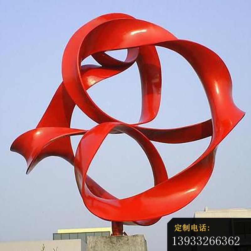 广场不锈钢彩带抽象造型雕塑_800*800