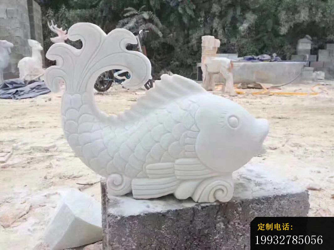 大理石鱼喷泉雕塑_1066*799