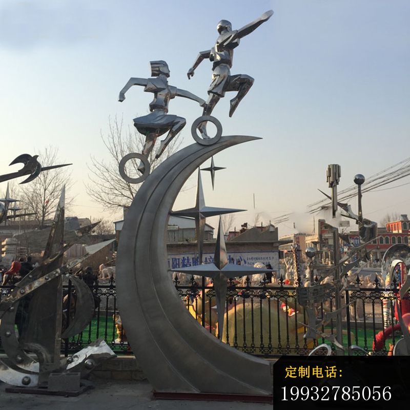 不锈钢海之星儿童  广场人物雕塑_800*800