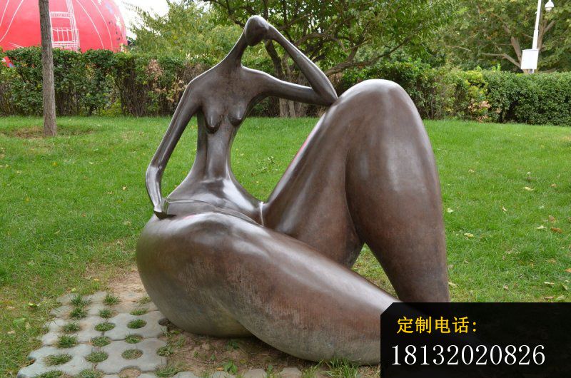 抽象女人铜雕，公园人物铜雕_800*530