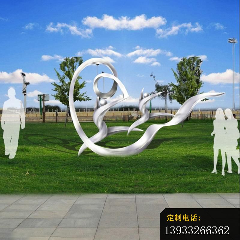 公园不锈钢抽象摆件标志雕塑_800*800