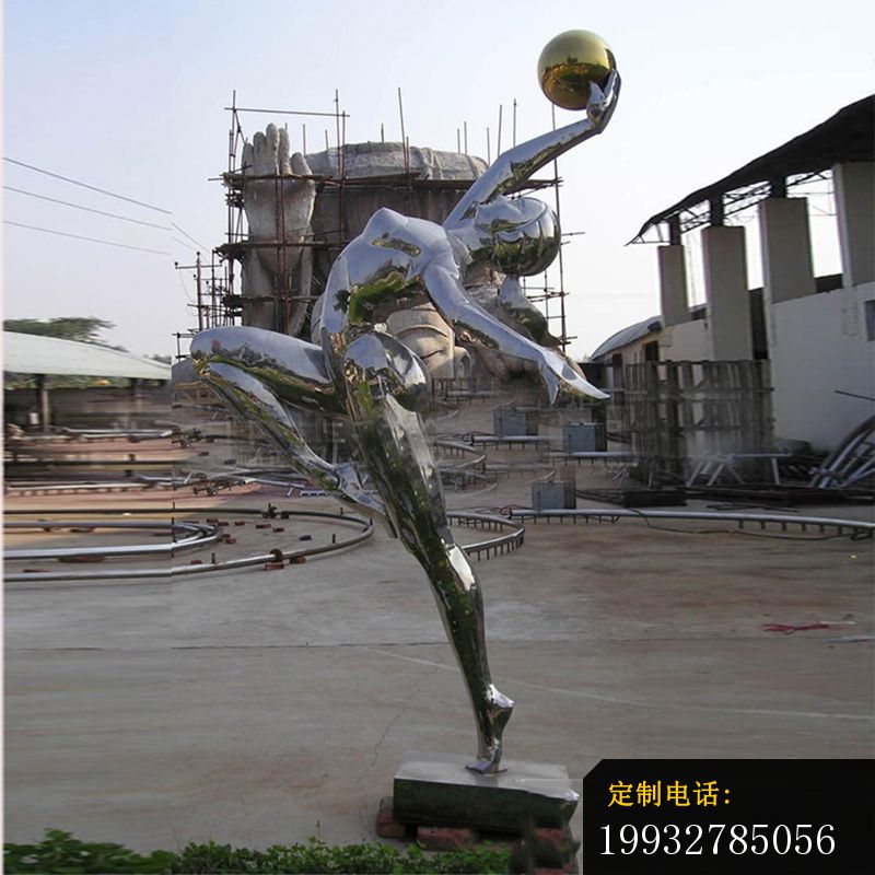 不锈钢跳舞美女雕塑，抽象人物雕塑_800*800