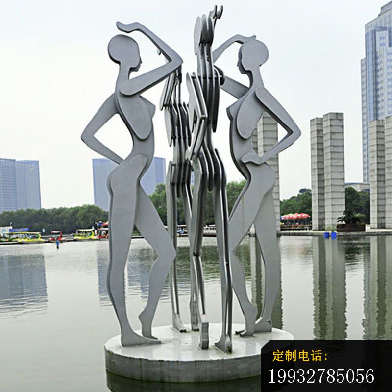 不锈钢跳舞情侣   广场景观雕塑 (1)_800*800