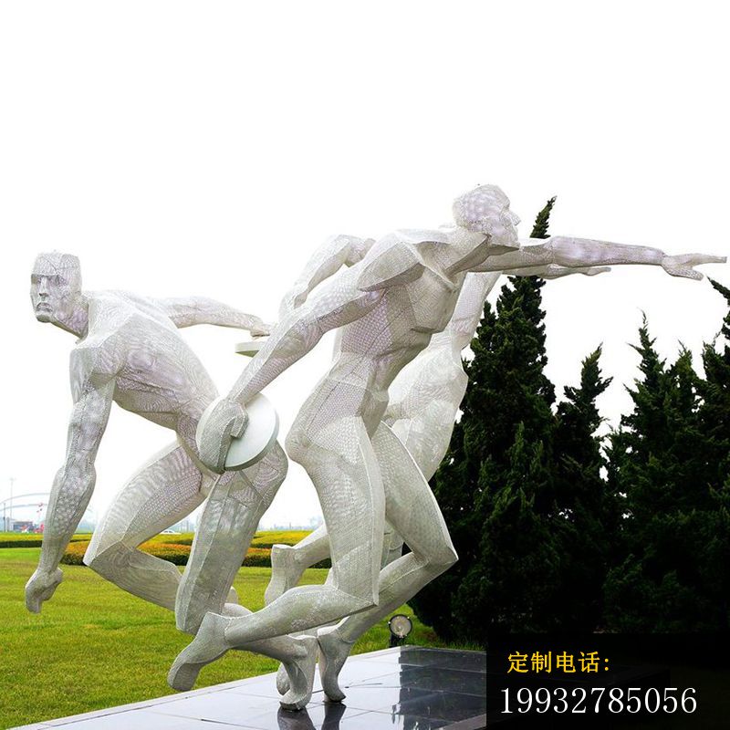 掷铁饼雕塑，不锈钢运动员雕塑_800*800