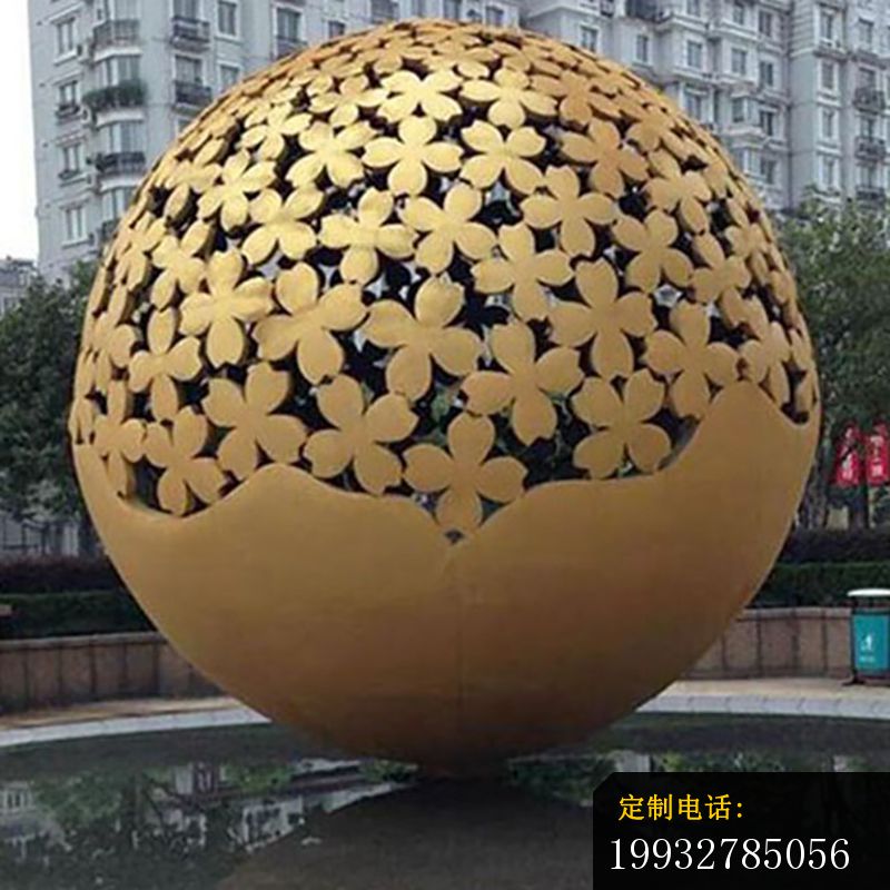 不锈钢空缕球  小区景观雕塑_800*800
