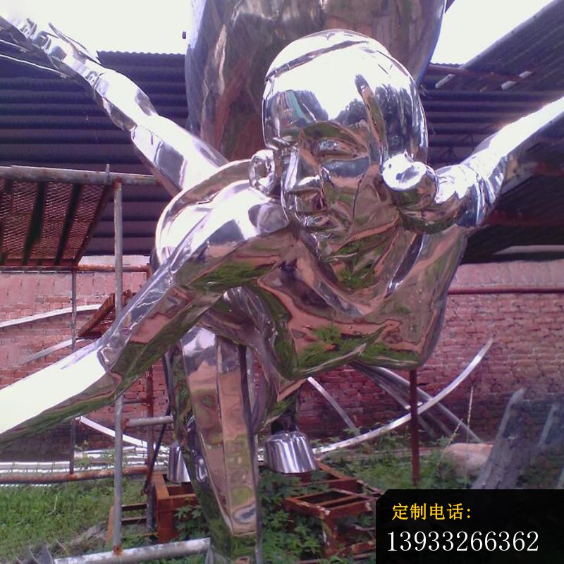 广场不锈钢抽象人物摆件雕塑_800*800
