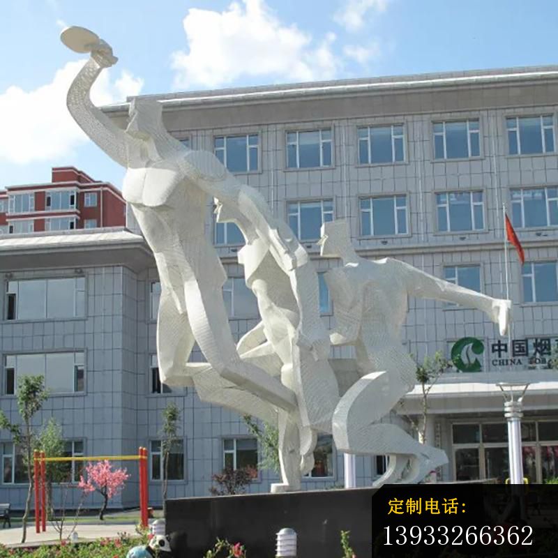 企业不锈钢抽象人物雕塑_800*800
