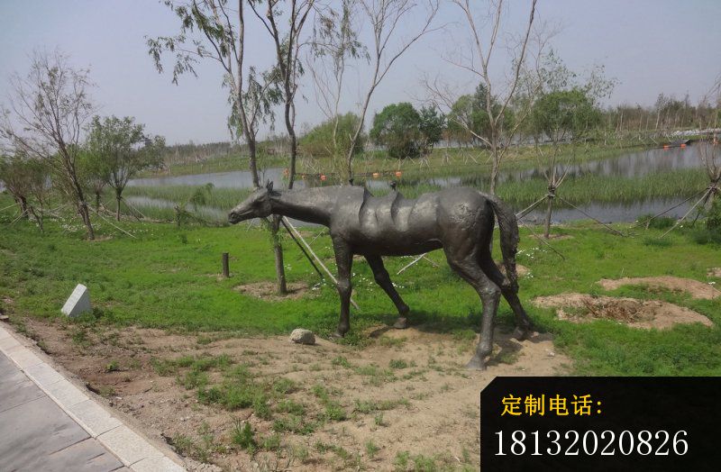 抽象铜雕马，公园景观铜雕_800*524