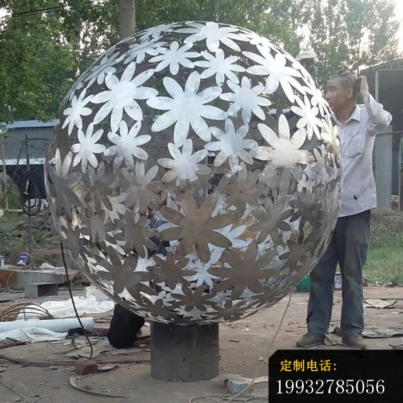 不锈钢花球雕塑，不锈钢景观雕塑 (1)_800*800