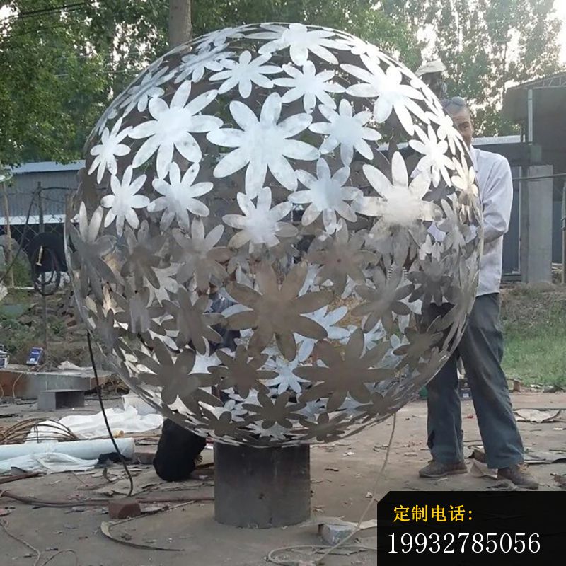 不锈钢花球雕塑，不锈钢景观雕塑 (2)_800*800