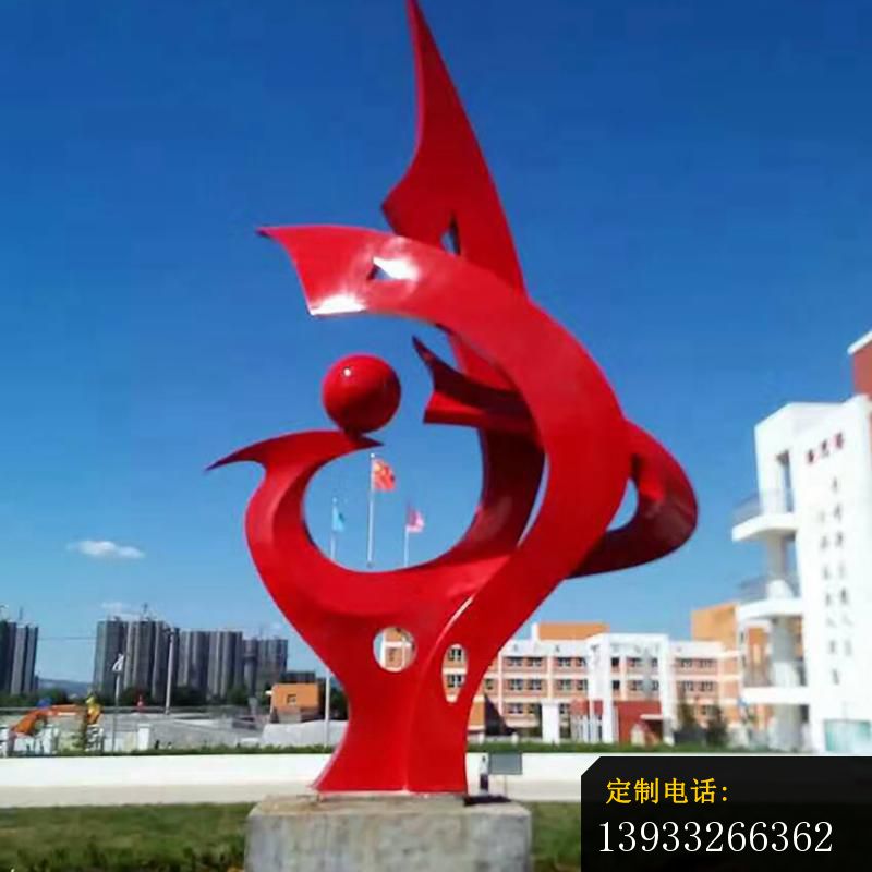 广场不锈钢抽象之球摆件雕塑_800*800