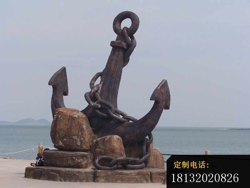 船锚铜雕，海边景观铜雕_800*600