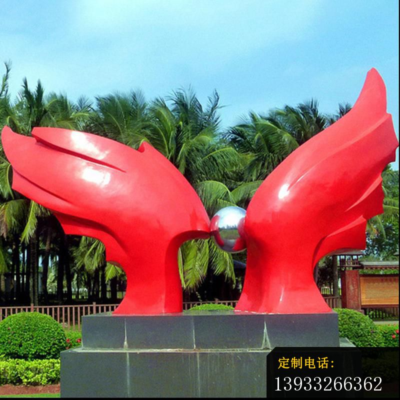 广场不锈钢飞鹰景观摆件雕塑_800*800