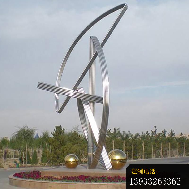 广场不锈钢风车抽象标志雕塑_800*800