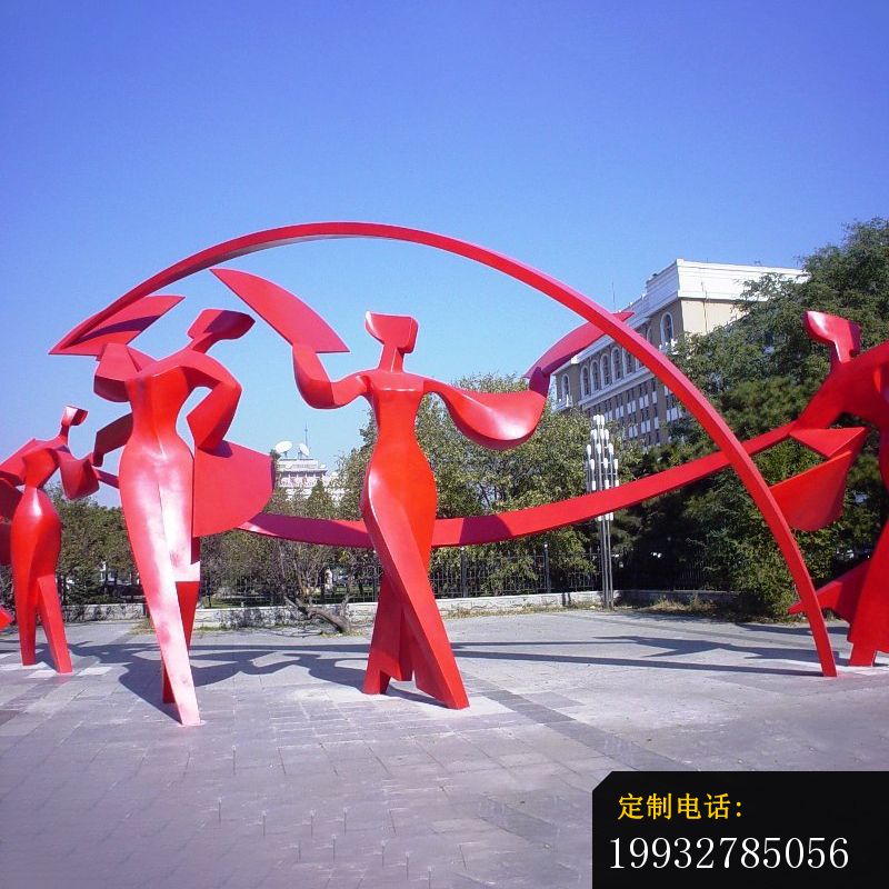 不锈钢抽象跳舞雕塑，不锈钢抽象人物雕塑_800*800