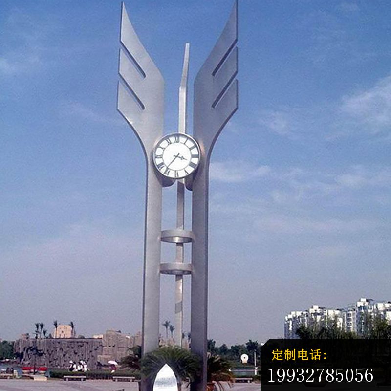 不锈钢钟表雕塑   广场景观雕塑_800*800