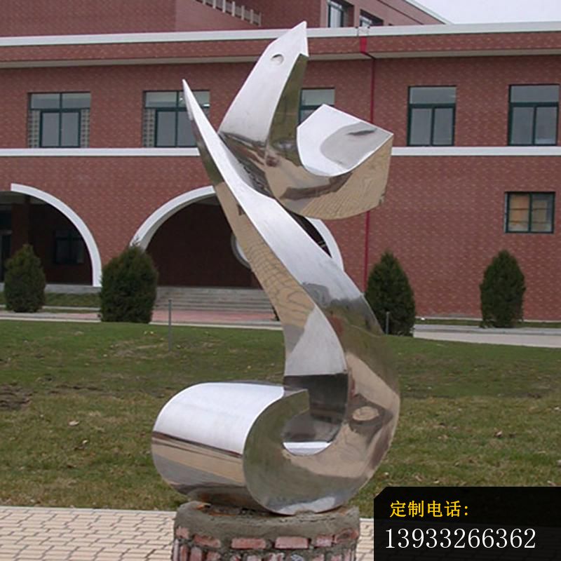 校园不锈钢抽象造型标志雕塑_800*800