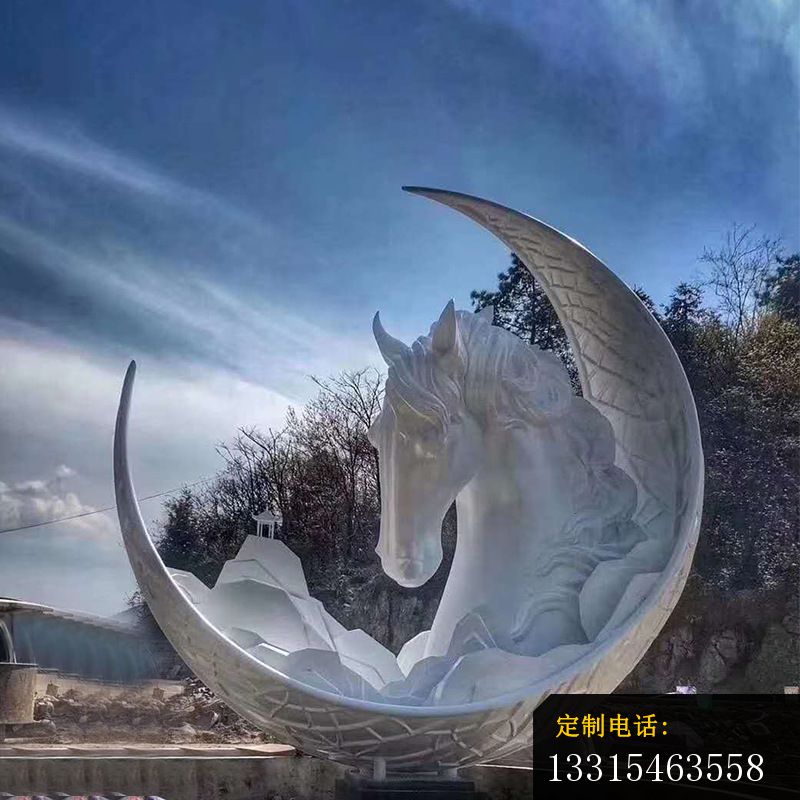 不锈钢公园月亮动物雕塑_800*800