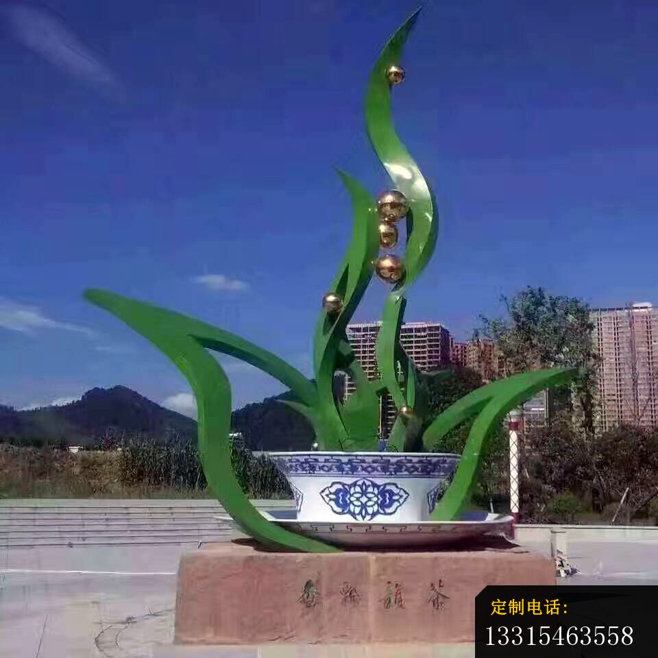 不锈钢广场水仙花景观雕塑_960*960