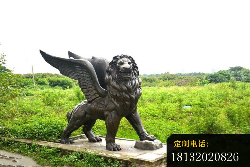 飞狮铜雕，公园动物铜雕_800*533
