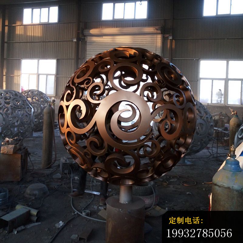 不锈钢景观球雕塑，广场景观雕塑 (2)_800*800