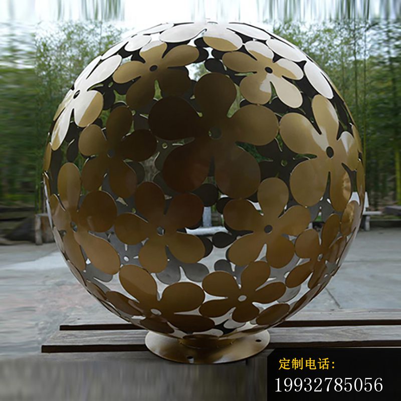 不锈钢镂空球雕塑，广场景观摆件 (1)_800*800