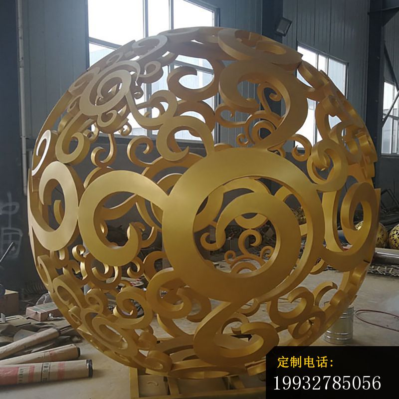 不锈钢镂空球雕塑，广场景观不锈钢雕塑_800*800