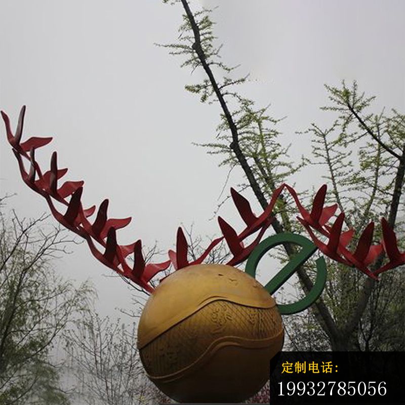 不锈钢球雕塑，广场景观摆件 (1)_800*800