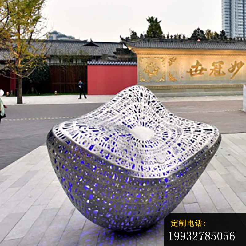 不锈钢异形镂空球，园林景观不锈钢雕塑_800*800