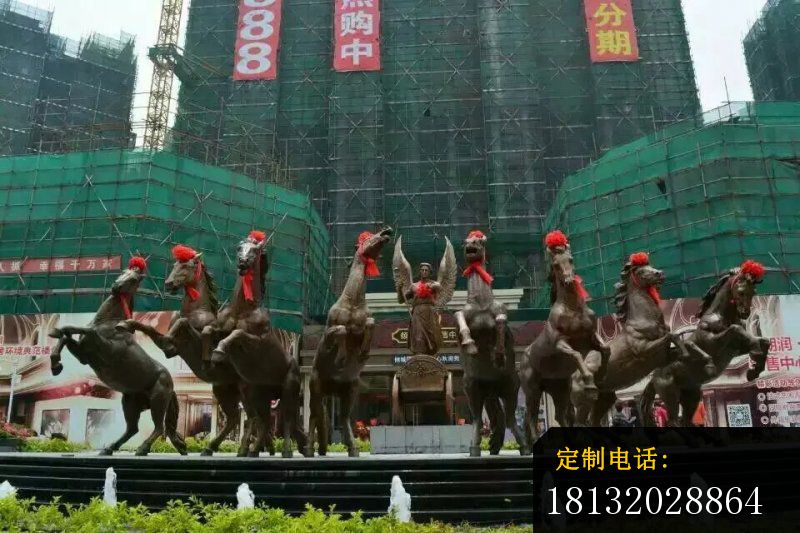 阿波罗八匹马铜雕踏浪而来景观铜雕 (2)_800*533