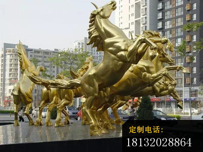 八匹马铜雕阿波罗战车雕塑 (2)_670*502