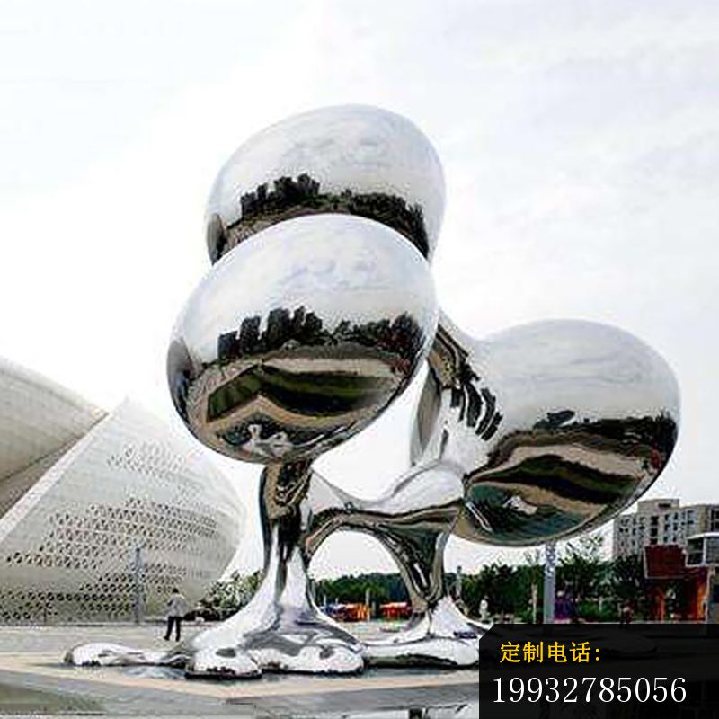 大型创意抽象球组合造型广场景观雕塑，不锈钢雕塑 (2)_800*800