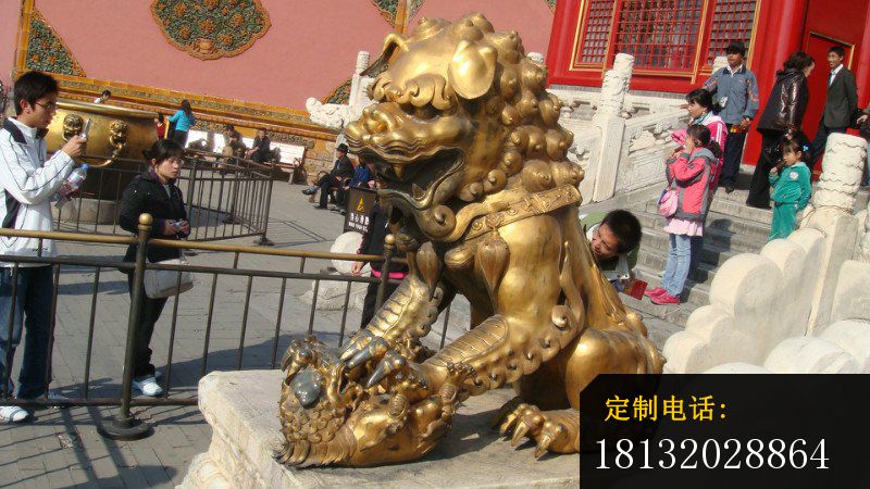 北京狮子铜雕黄铜狮子雕塑 (1)_800*450