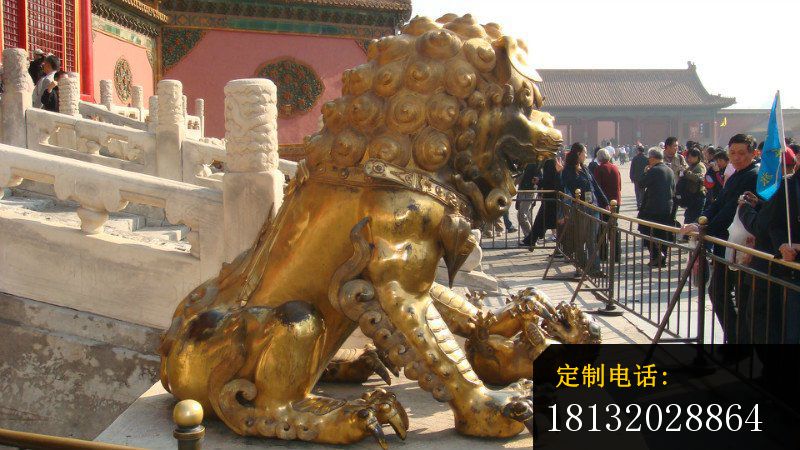 北京狮子铜雕黄铜狮子雕塑 (4)_800*450