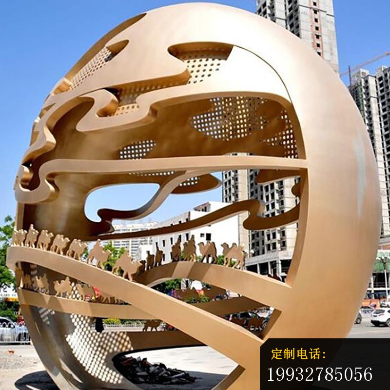 不锈钢抽象花楼 广场景观雕塑 (2)_800*800